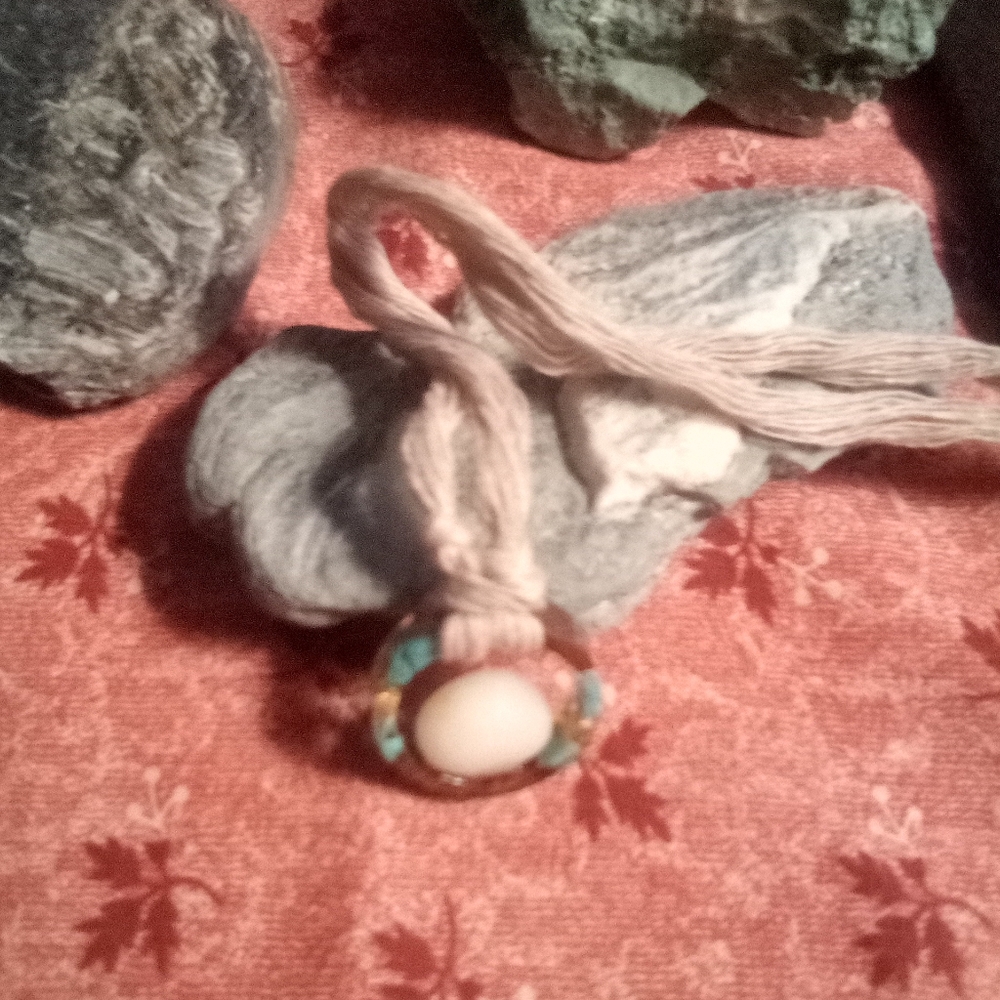 Gulf Of Mexico Treasures Handmade Necklace  spiritual natural tumble stone white